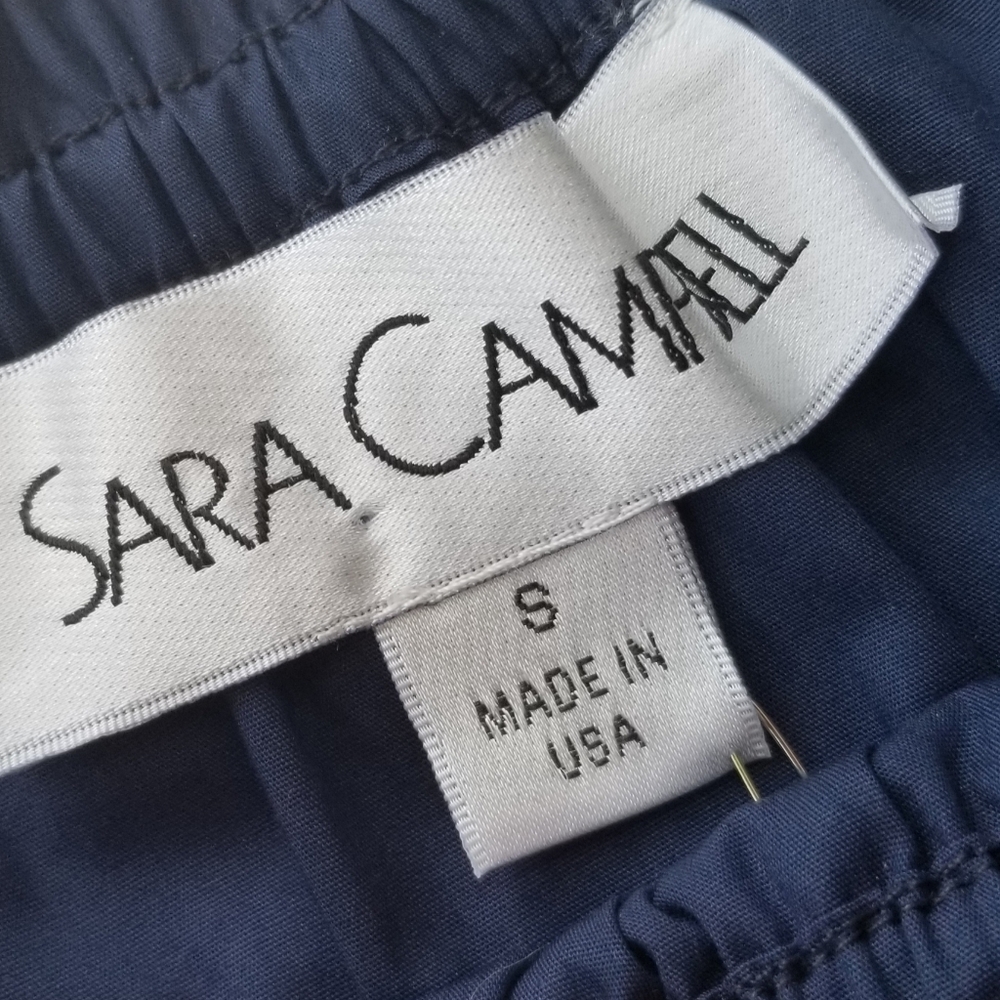 Sara Campbell Butterfly Navy Blue Popover Blouse Top Size Small NEW NWT - Picture 6 of 10